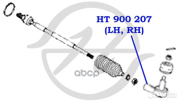 Наконечник рулевой тяги прав/лев HT900207 Hanse