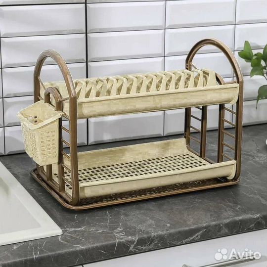 Сушилка для посуды Антик беж