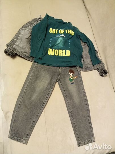 Джинсовый костюм для мальчика 116