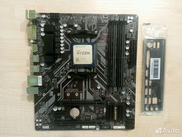 Комплект ryzen 5 5500 + gigabyte b450m