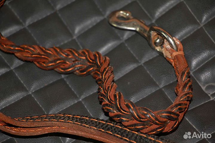 Кожаный поводок водилка