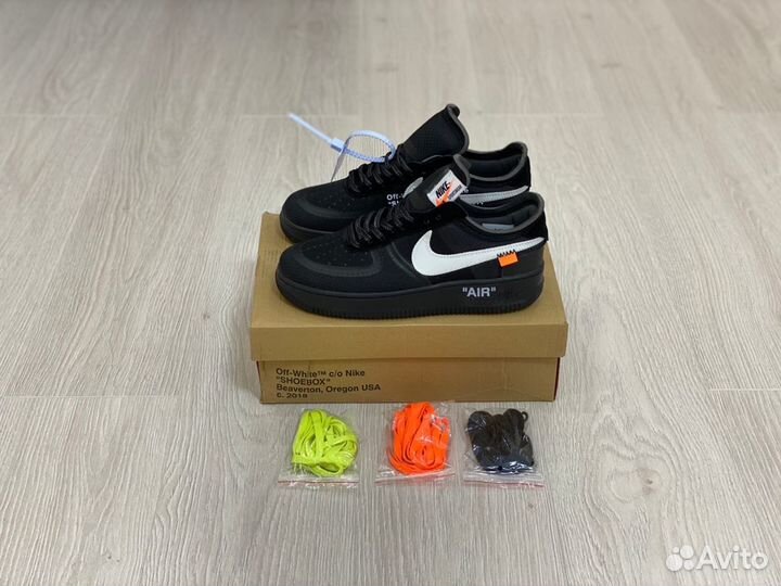 Кроссовки Nike Air Force 1 Off-White Black (41-45)