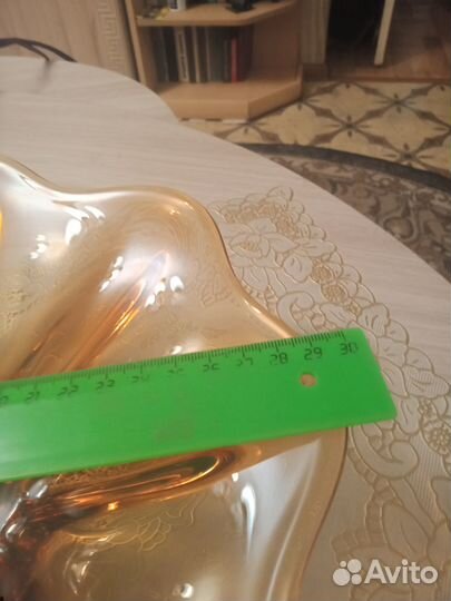 Ваза цветное стекло, гутная техника, тяжелая, сост