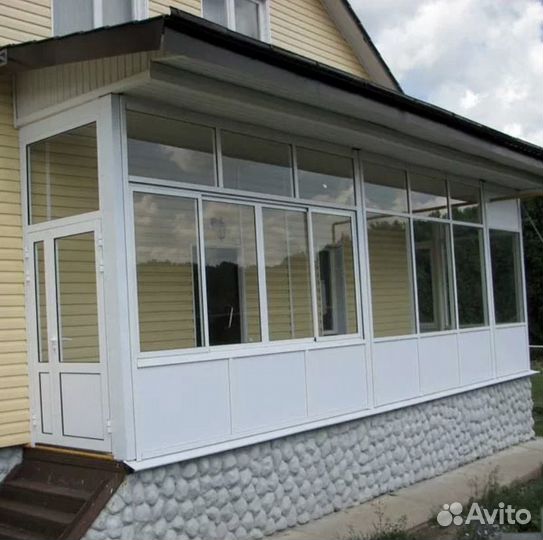 Раздвижные окна на веранду террасу