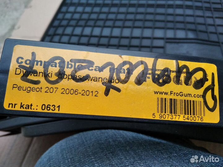 Коврики Пежо 207