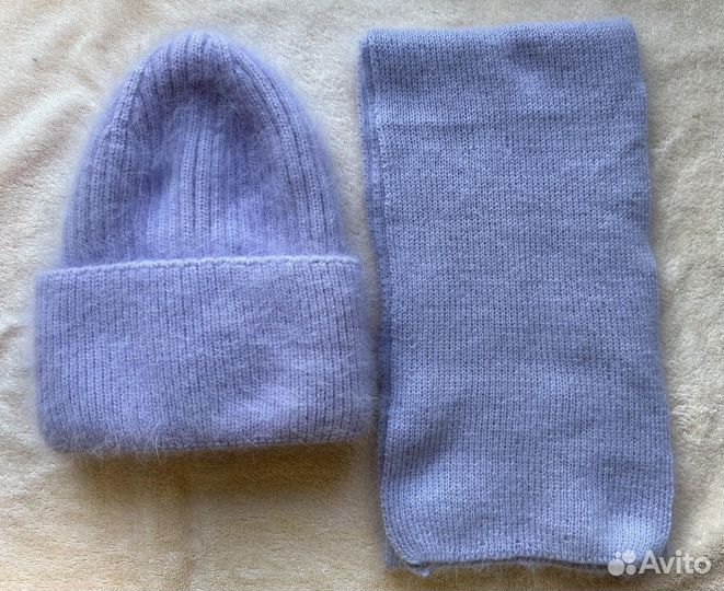 Шапка и шарф комплект женский