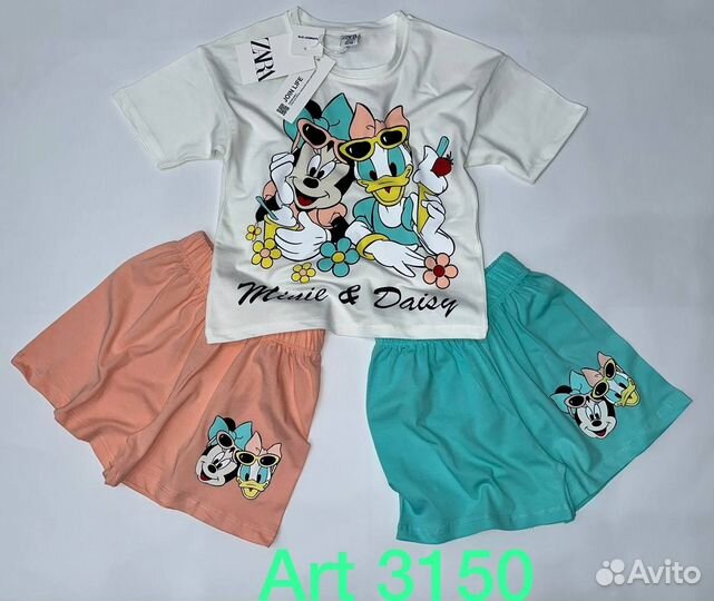 Комплекты Zara Minni & Daisy для девочек опт разно