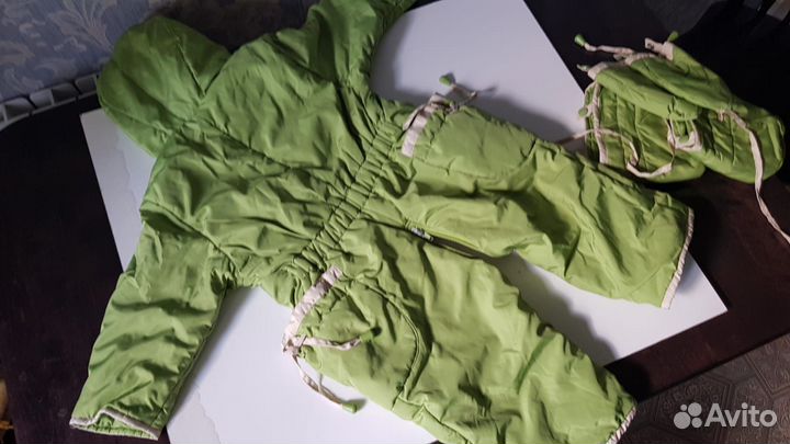 Комбинезон демисезонный 68 см зелёный