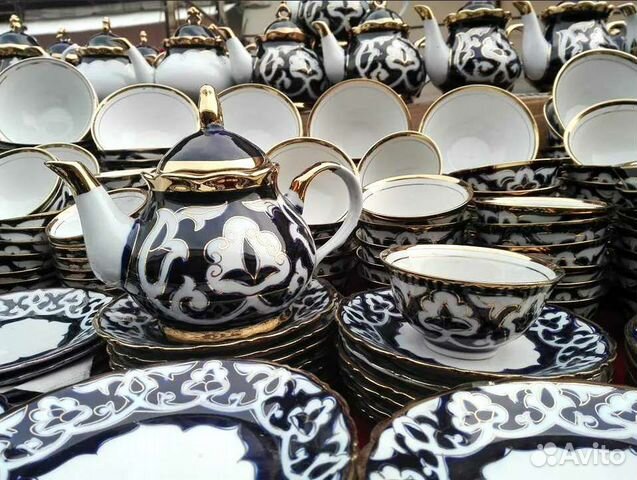 Узбекский чайный сервиз Пахта