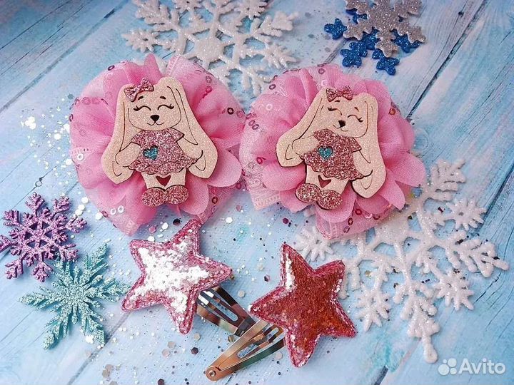 Бантики для волос. Резиночки ручной работы