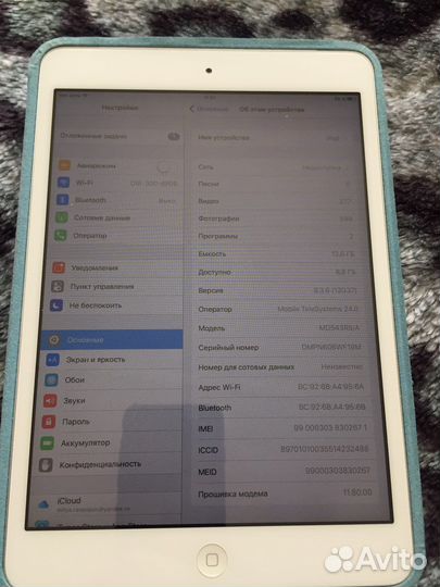 iPad mini 16Gb Wi-Fi + Cellular