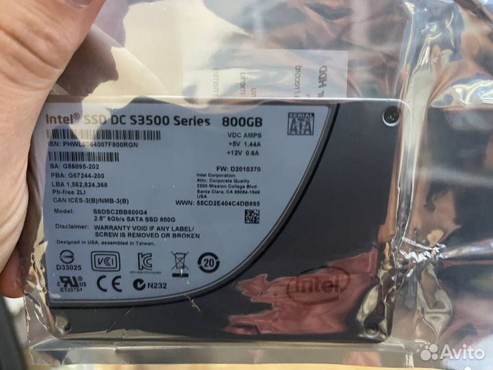 Intel SSD DC S3500 800GB - 10 шт