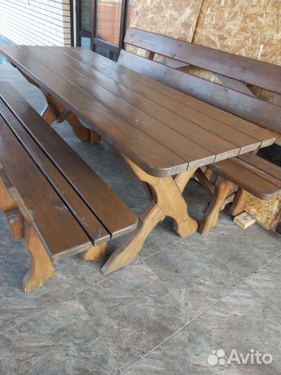 Скамейки со столом