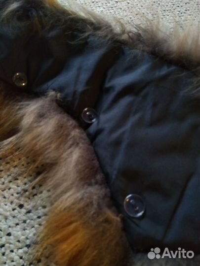 Воротник из натурального меха енота