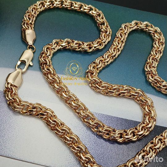 Цепь Бисмарк ок.60,5см/7мм Luxe Gold