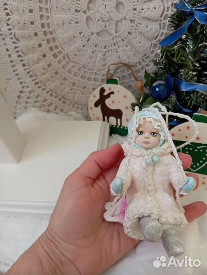 Ватные елочные игрушки