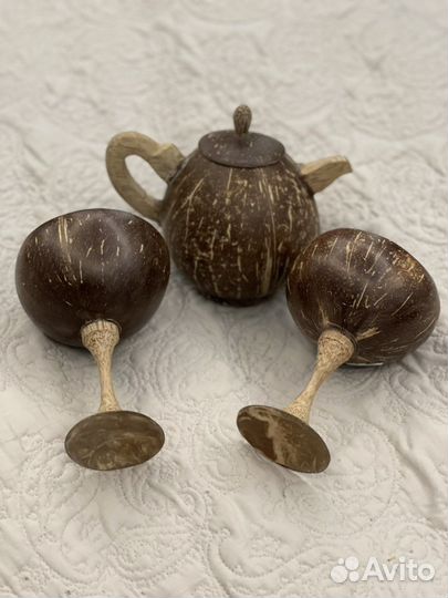 Набор посуды из кокоса