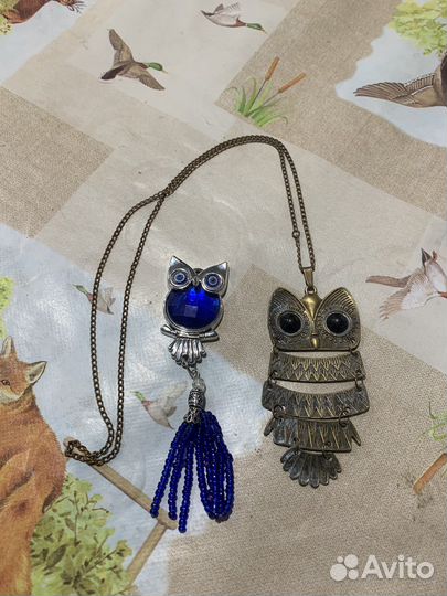 Подвеска латунная сова