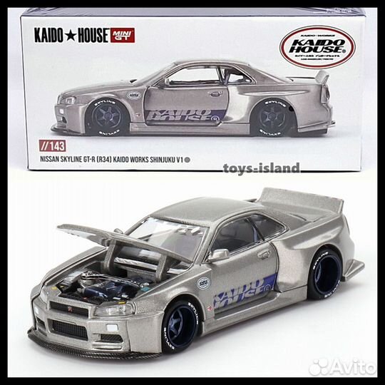 Mini GT x Kaido House - Nissan Skyline GT-R R34