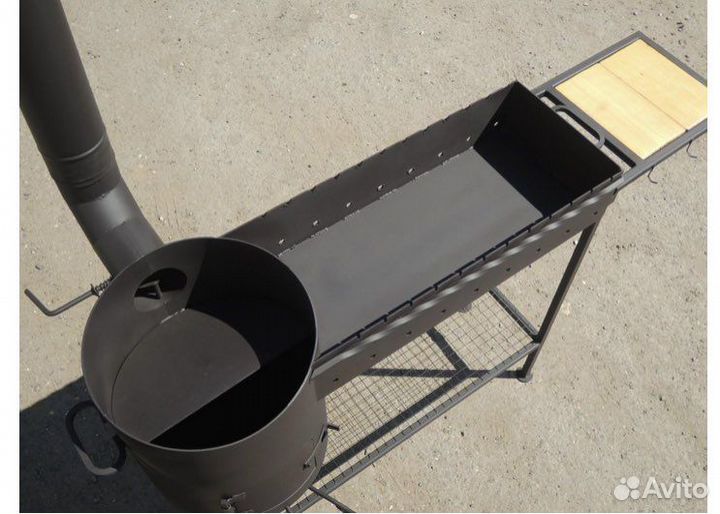 Мангал с печью под казан