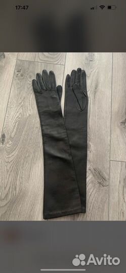 Перчатки женские кожаные новые 6.5