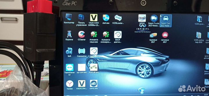 Сканер Делфи + нетбук +Вася диагност