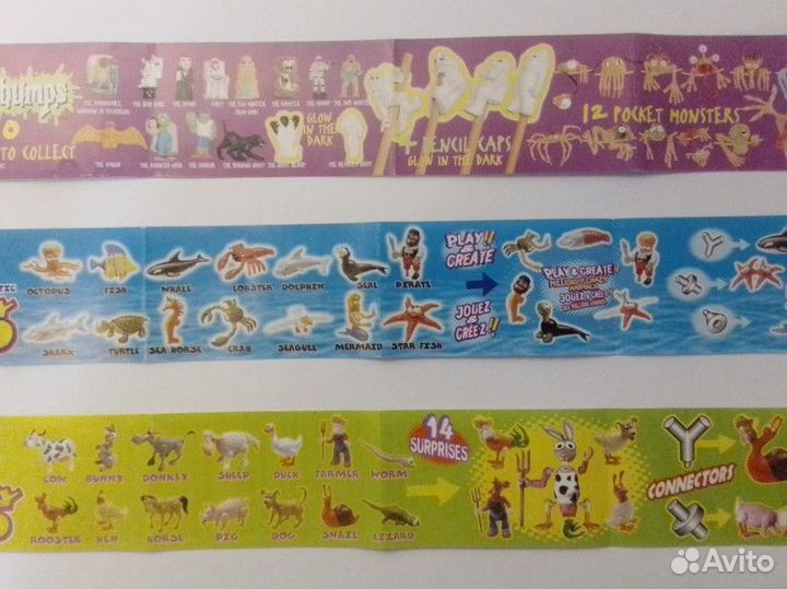 Фигурки Tombola/Chupa Chups. Вкладыши