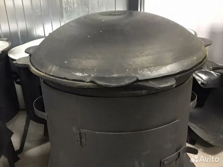 Чугунный садж крышка сковородка