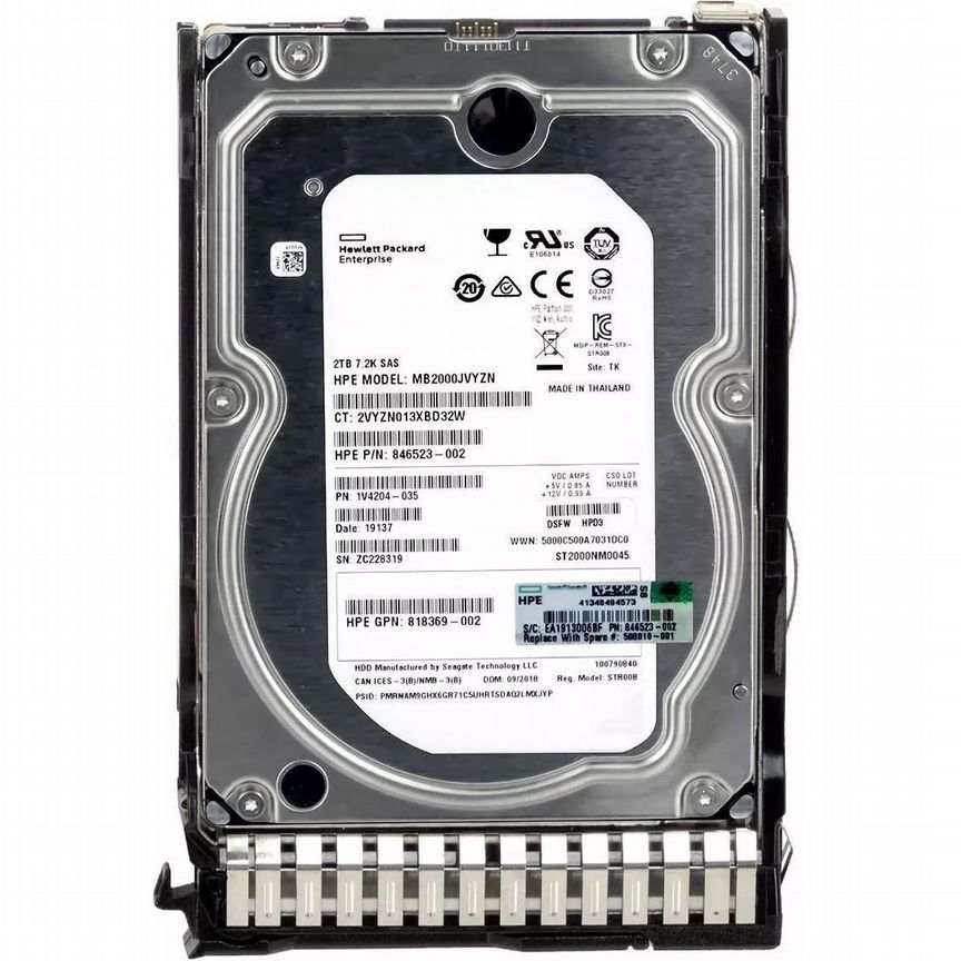[MB2000JVYZN] Жесткий Диск Hp 2tb Sas 3,5" Hdd Mb2000jvyzn