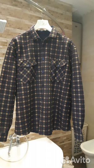 Теплая рубашка мужская новая