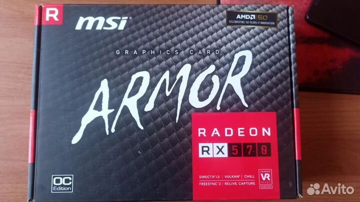 Видеокарта MSI AMD Radeon RX 580 armor 8G OC