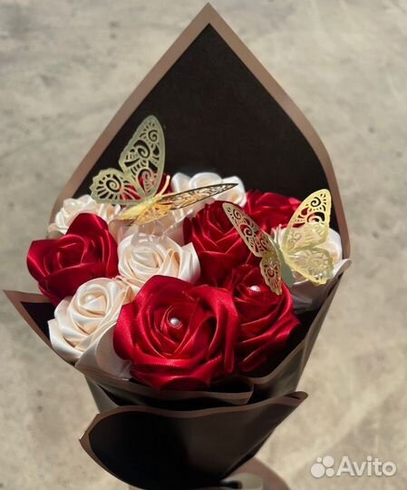 Букет съедобный,из лент, цифра для дня рождения