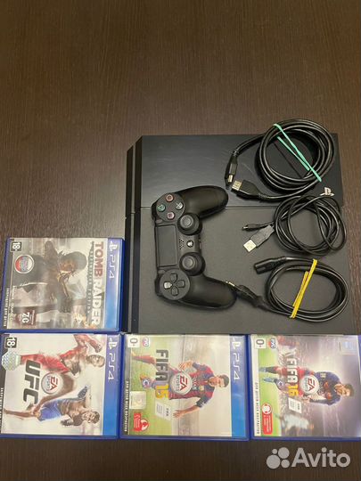 Sony playstation 4 500gb + 4 игры (комплект)