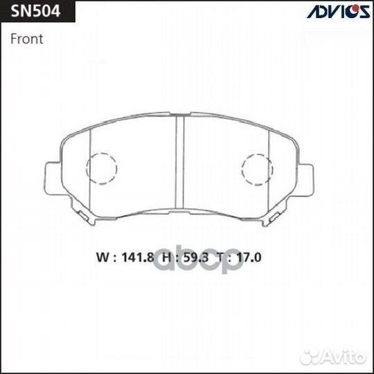 Колодки тормозные nissan qashqai/X-trail 07