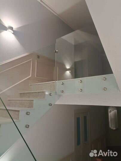 Перила для лестницы стеклянные ограждения