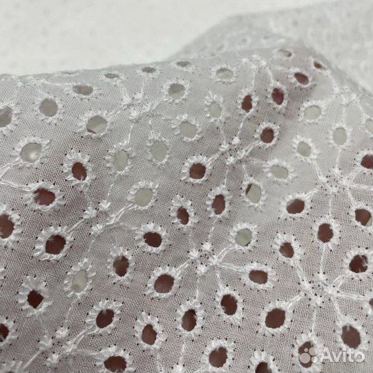 Ткань шитье хлопок 100 трикотаж кружево Турция