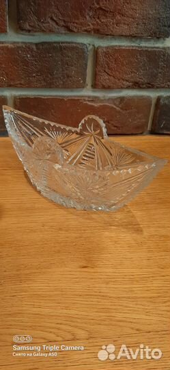 Ваза конфетница салатник хрусталь СССР