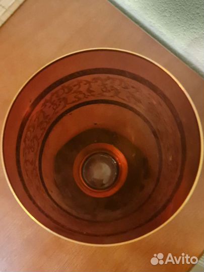 Ваза цветное стекло богемия