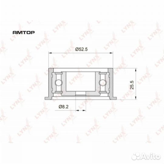 Lynxauto PB3023 Ролик обводной ремня грм