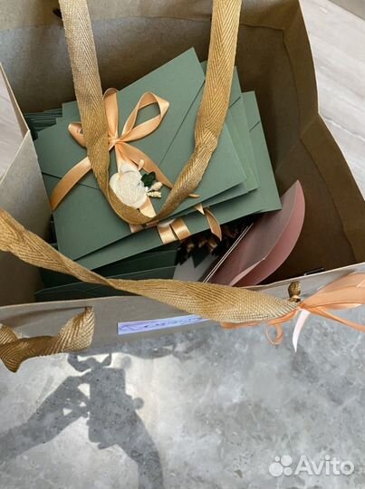 Пригласительные на свадьбу в конверте