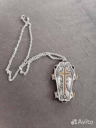 Колье, подвеска гроб, анх, кулон светящийся