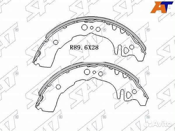 Колодки тормозные барабаные toyota echo