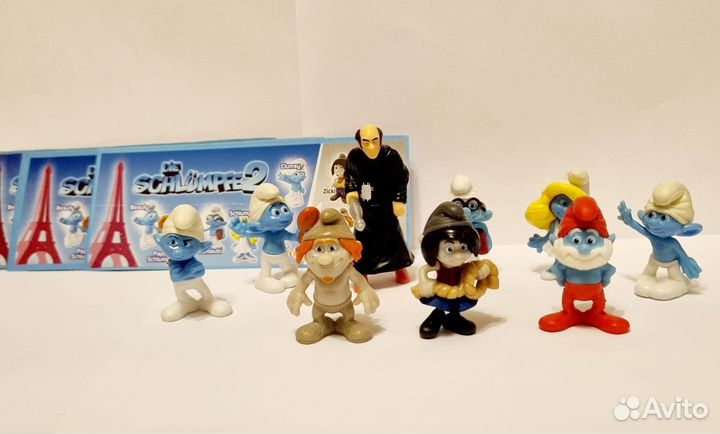 Фигурки из киндер сюрприза «Смурфики-2»