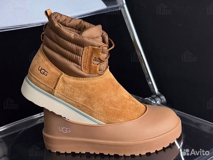 Угги с галошами Ugg Classic Mini Lace Up Chestnut