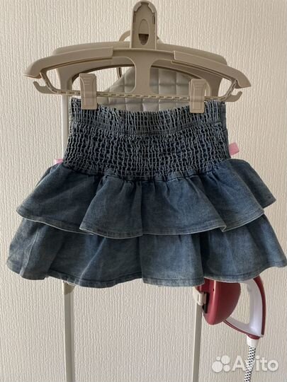 Джинсовая юбка шорты мини y2k k-pop