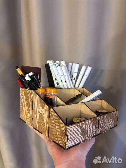 Органайзер для канцелярии деревянный