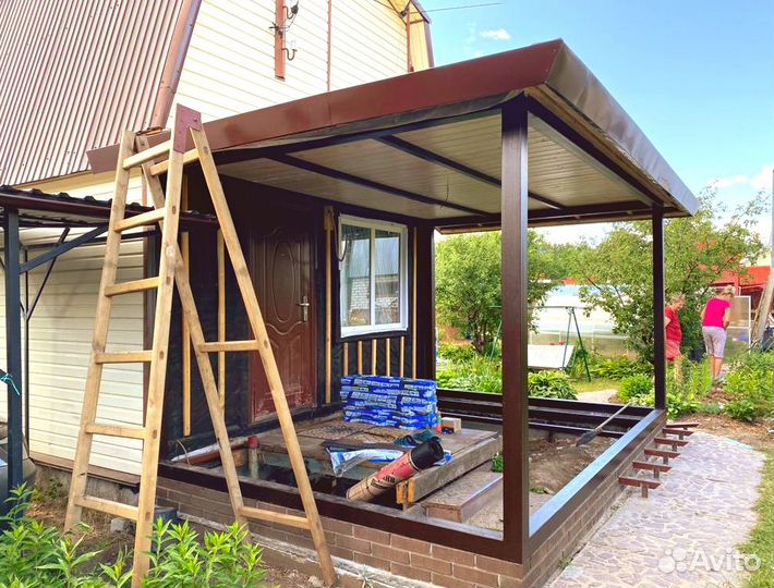 Веранда крыльцо терраса балкон остеклить