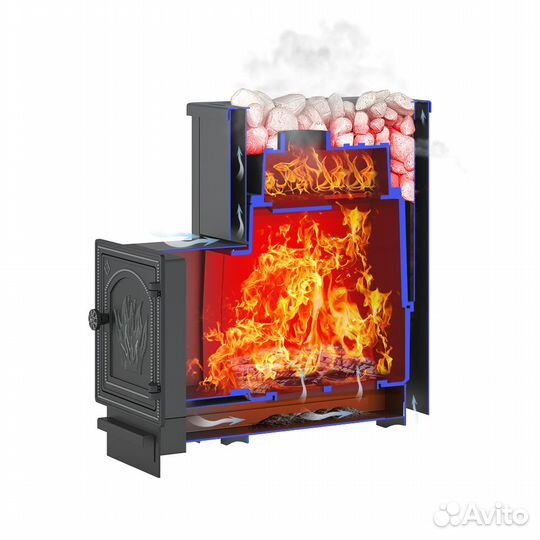 Печь везувий Сенсация 16 Антрацит (270)