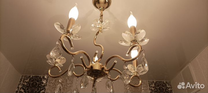 Люстра хрустальная чехия винтаж