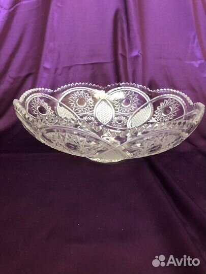 Фруктовница хрустальная